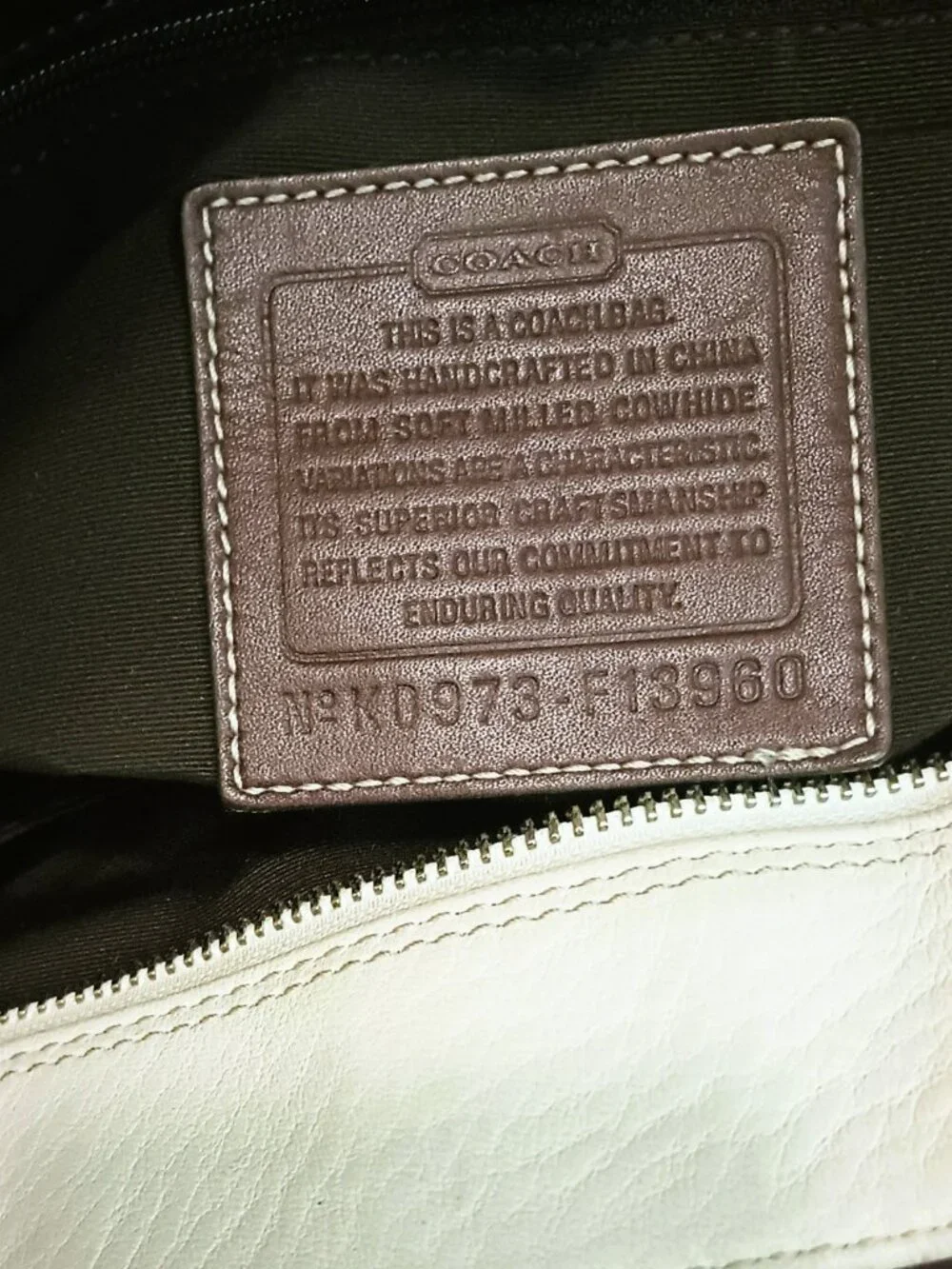 Coach legacy white